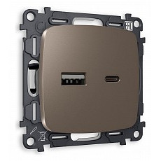 Розетка 2хusb type a и c без рамки ambrella volt quant mo641010